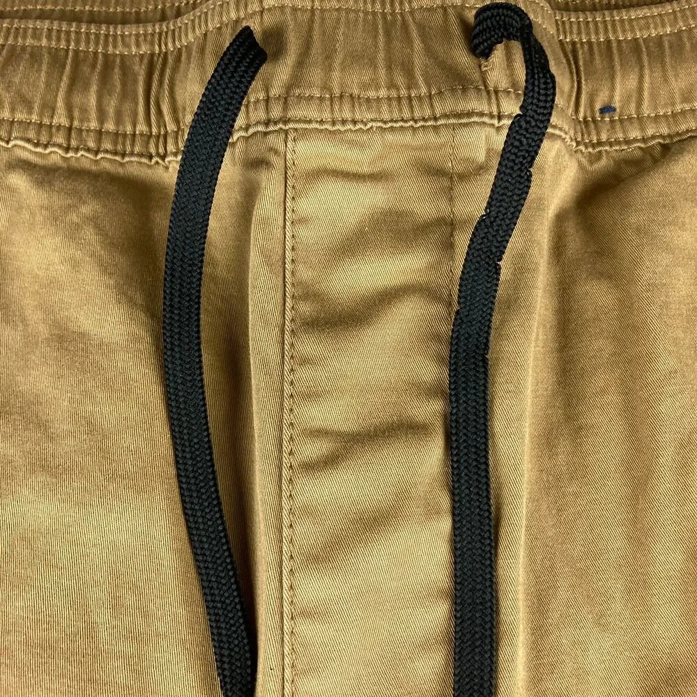Hollister Advanced Stretch Jogger Shorts Mens XL Tan Drawstring 10